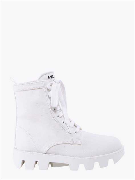 prada white ankle boots